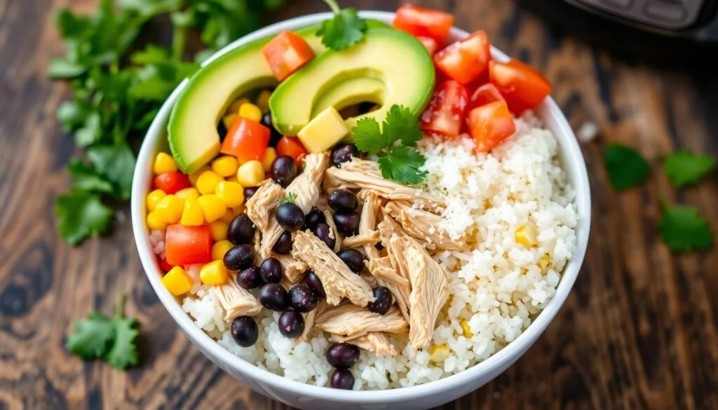 instant pot chicken burrito bowl
