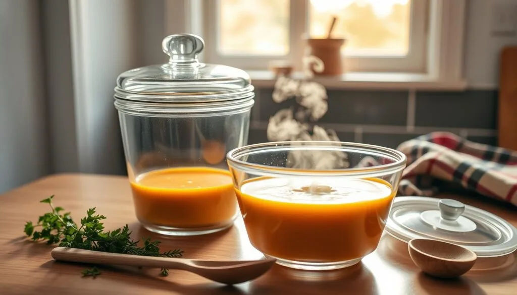 Storing soup Storing soup