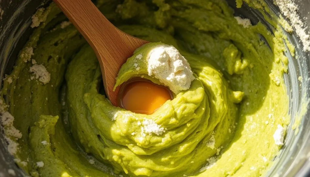 mixing zucchini bread batter mixing zucchini bread batter